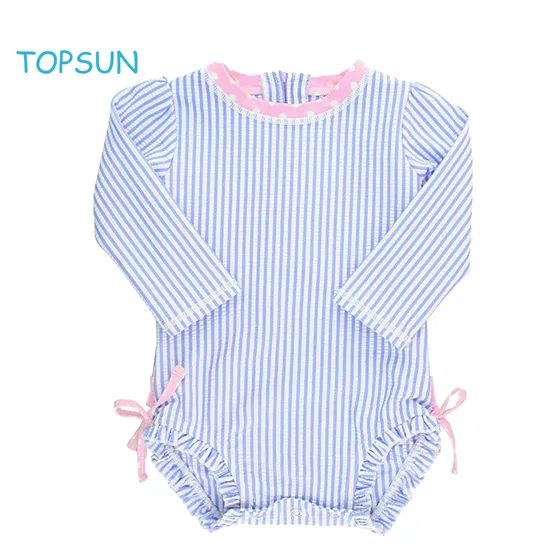 Baby Toddler Long Sleeve One Piece Swimming Wear Products with Upf 50+ Sun Protection 2y