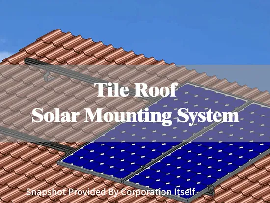 Sinpometal Tile Roof Solar Panel Mounting Bracket Solar Roof Hook Metal Bracket Mount Support PV Structure 
