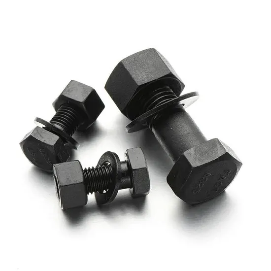 Carbon Steel Alloy Steel Hex Head Bolts with Black Coating 